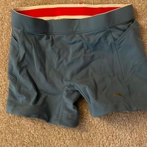 Tracksmith light blue lane 5 shorts size small (s)
